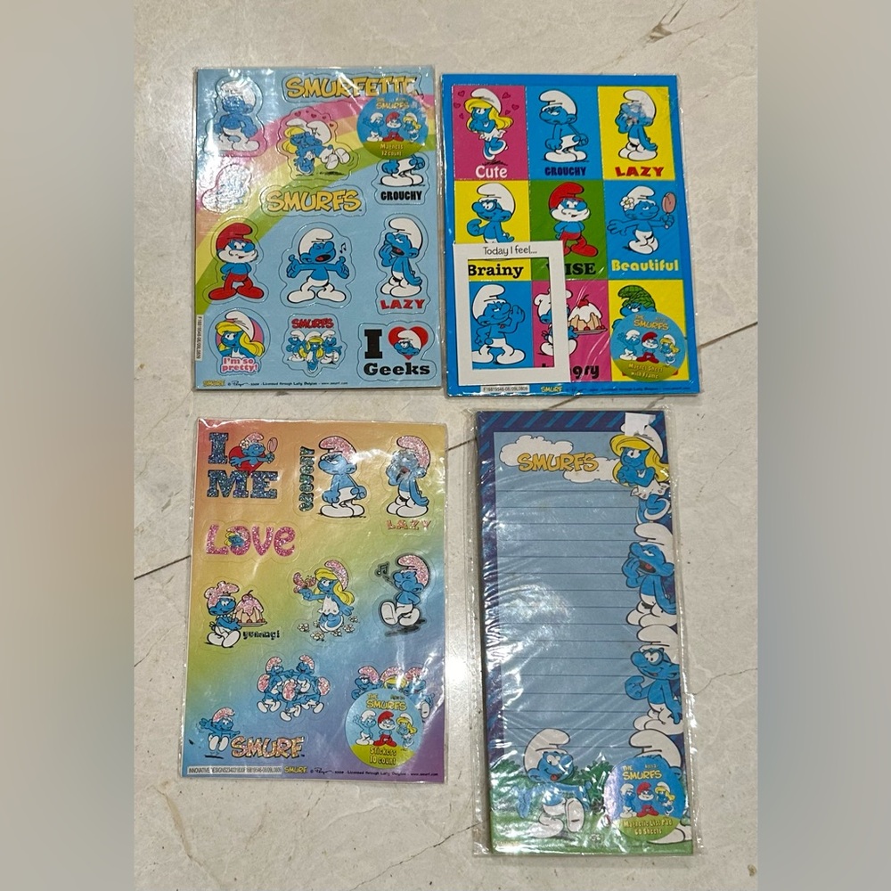 SMURFS-80’s- 4 pc LOT